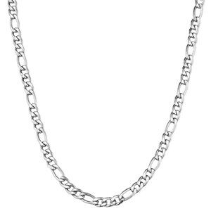 Stainless Steel Figaro Chain Necklace • 4.5mm • Modern Minimalist